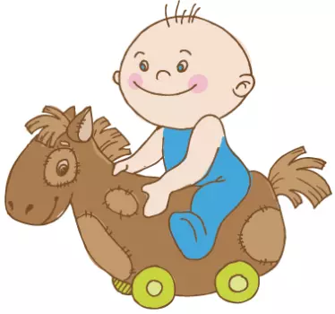 Vinilo infantil mi caballo de juguete - TenVinilo
