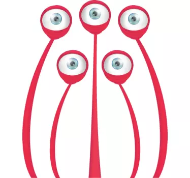 Vinilo infantil monstruo cinco ojos - TenVinilo