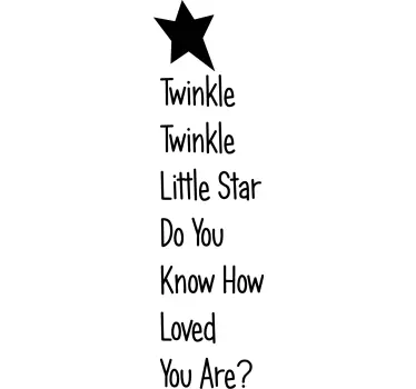 Vinilo infantil nana inglés little star - TenVinilo