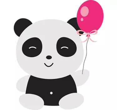 Vinilo infantil Panda con globo - TenVinilo