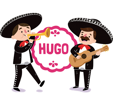 Vinilo infantil personalizable mariachis - TenVinilo