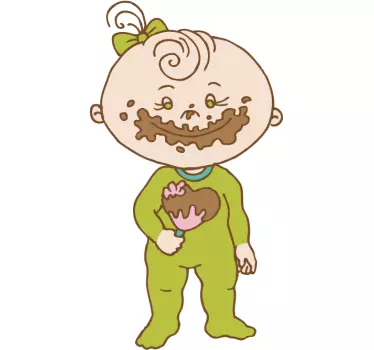 Vinilo infantil piruleta chocolate - TenVinilo