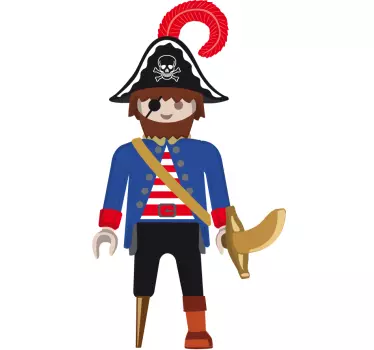 Vinilo infantil playmobil pirata - TenVinilo