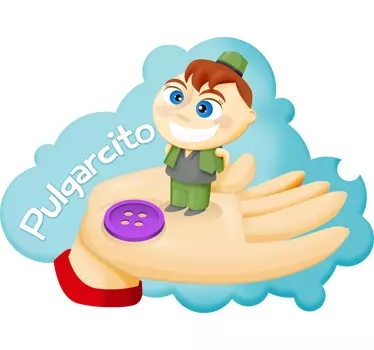 Vinilo infantil Pulgarcito texto - TenVinilo