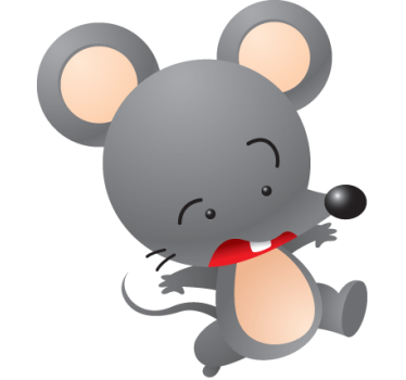 Vinilo infantil ratón gris - TenVinilo