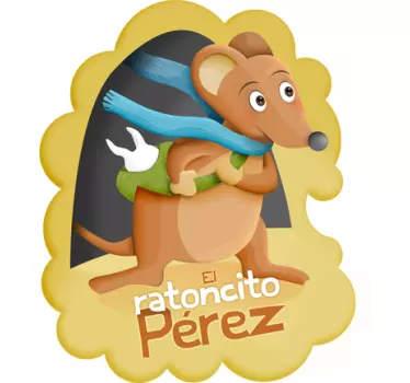 Vinilo infantil ratoncito Pérez texto - TenVinilo