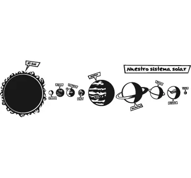 Vinilo infantil sistema solar - TenVinilo