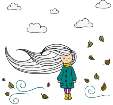 Vinilo infantil sopla el viento - TenVinilo