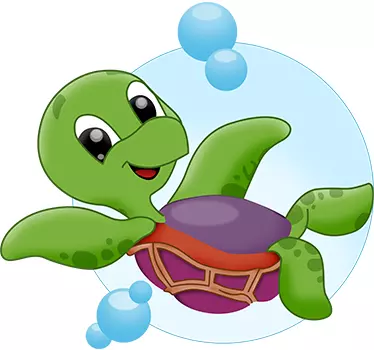 Vinilo decorativo infantil tortuga bebé - TenVinilo