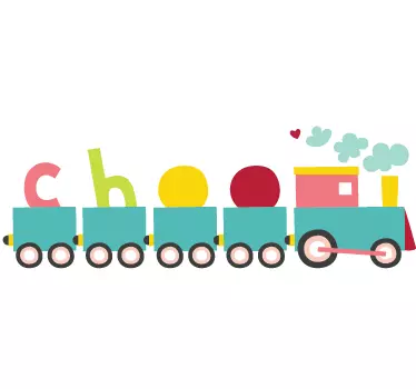 Vinilo infantil tren choo choo - TenVinilo