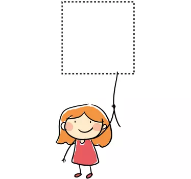 vinilo interruptor niña con cuerda - TenVinilo