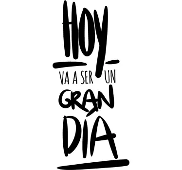 Vinilo lettering hoy puede ser un gran día - TenVinilo