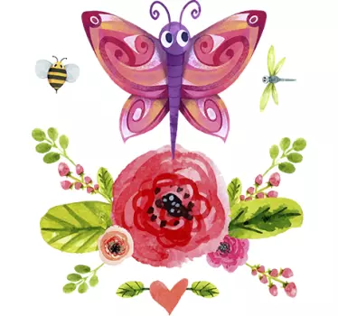 Vinilo mariposa infantil - TenVinilo