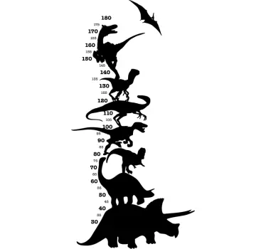 Vinilo medidor silueta dinosaurios - TenVinilo