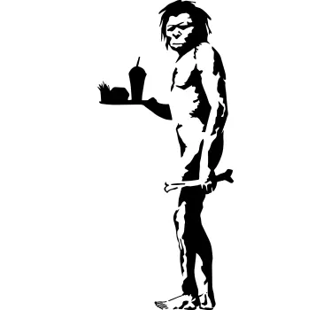 Vinilo pared Banksy Caveman - TenVinilo