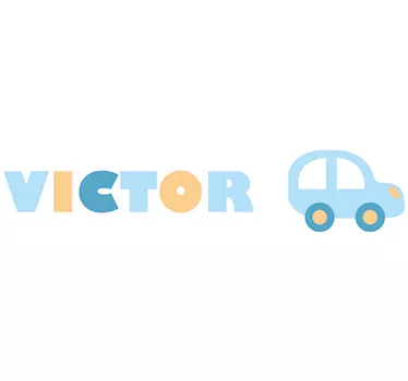 Vinilo para bebés personalizable coche - TenVinilo