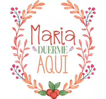 Vinilo para puerta nombre personalizado - TenVinilo