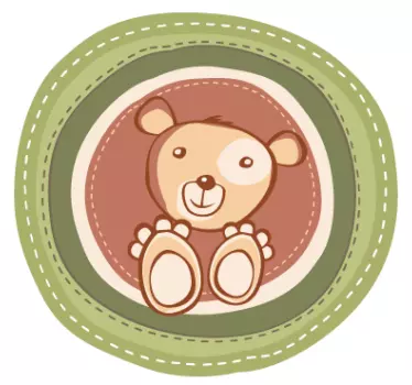 Vinilo pared infantil linda ilustración de oso - TenVinilo