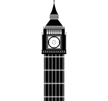 Vinilo pared reloj Big Ben - TenVinilo