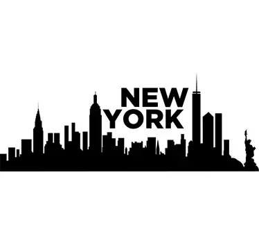 Vinilo pared skyline Nueva York - TenVinilo