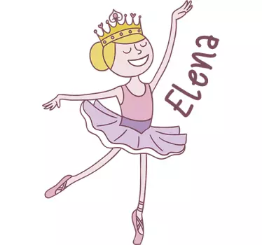 Vinilo personalizable bailarina infantil - TenVinilo