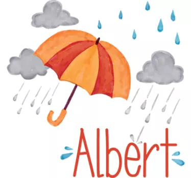 Vinilo personalizable lluvia otoñal - TenVinilo