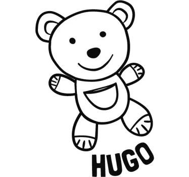 Vinilo personalizable oso peluche - TenVinilo