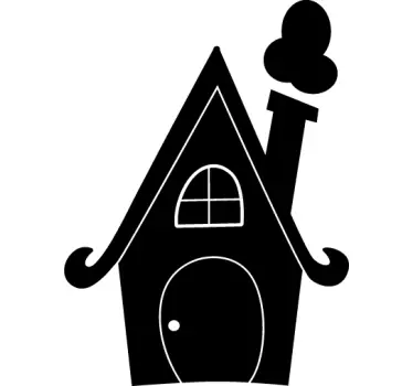 Vinilo pizarra con forma de casa - TenVinilo