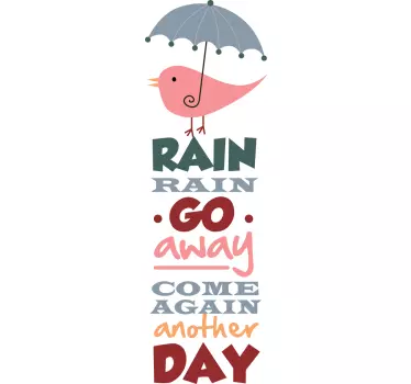 Vinilo rain rain go away - TenVinilo