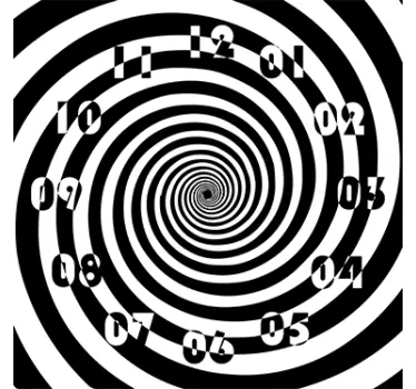 Vinilo reloj ilusión espiral - TenVinilo