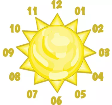 Vinilo reloj infantil sol - TenVinilo