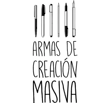 Vinilos educación armas creación - TenVinilo