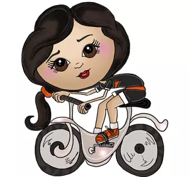 Vinilos infantiles ilustración ciclista - TenVinilo