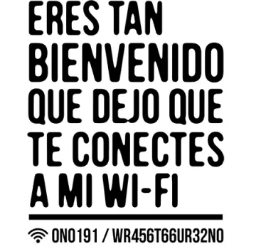 Vinilos para salón conexión WiFi - TenVinilo
