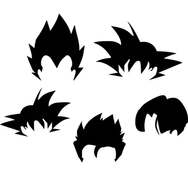 Vinilos personajes Dragon Ball pelo - TenVinilo
