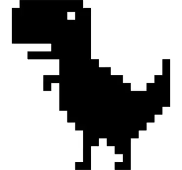 Vinilos pixel art dinosaurio - TenVinilo