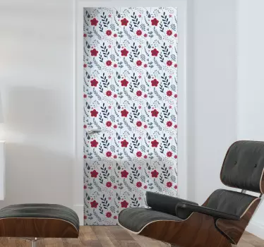 Vinilo para armario de baño estilo floral - TenVinilo