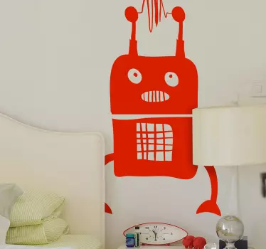 Vinilo infantil figura de robot juguetón - TenVinilo
