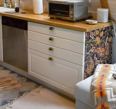 Vinilo mueble  ilustración realista paisley - TenVinilo