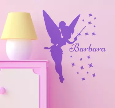 Vinilo infantil hada personalizable - TenVinilo