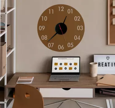 Reloj adhesivo pared redondo colores - TenVinilo