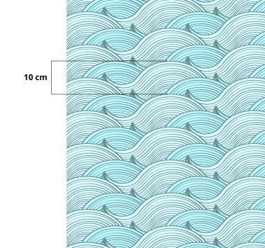 Vinilo muebles de olas dibujadas - TenVinilo