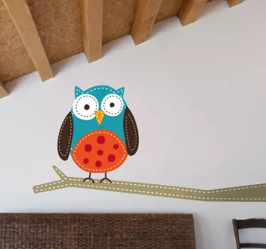 Adhesivo infantil búho recortable - TenVinilo