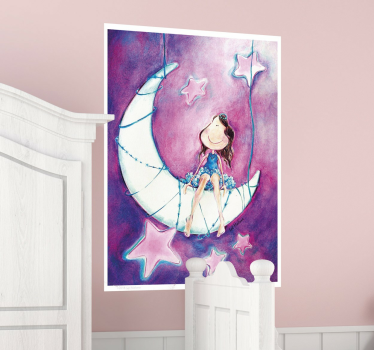 Adhesivo infantil luna Lol Malone - TenVinilo
