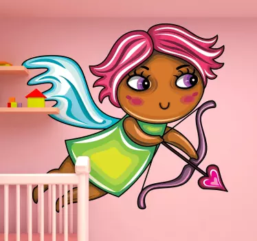 Adhesivo infantil niña Cupido - TenVinilo