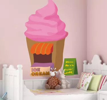 Adhesivo kiosco de helados - TenVinilo