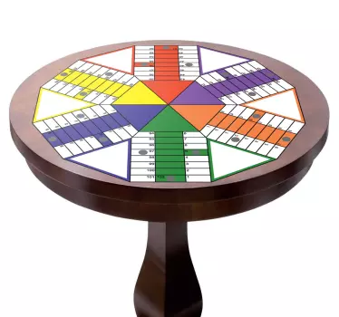 Adhesivo tablero parchis geométrico - TenVinilo