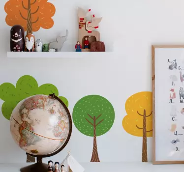 Árbol en vinilo tamaño pequeño estilo nórdico - TenVinilo