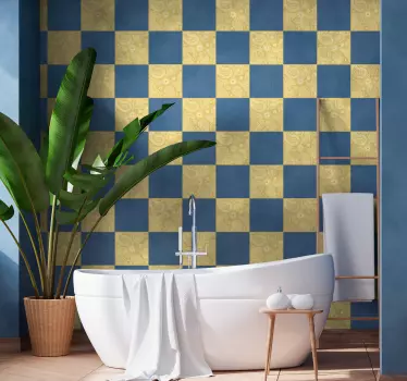 Azulejos vinilicos estilo árabe paisley - TenVinilo