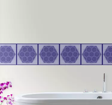 Azulejos vinílicos Patrón de mosaico en forma de hexágono grande - TenVinilo